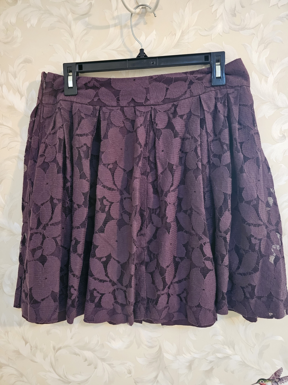 LOFT Plum Lace Circle Skirt